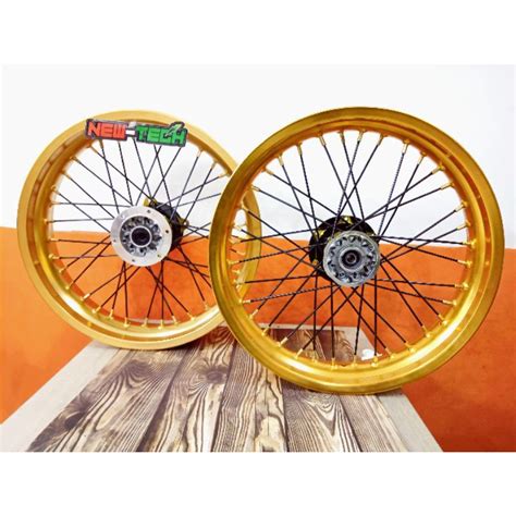 Jual PAKET HEMAT WHEELSET SUPERMOTO KLX DTACKER GOLD Shopee