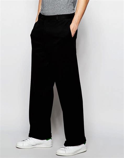 Mens Wide Leg Trousers