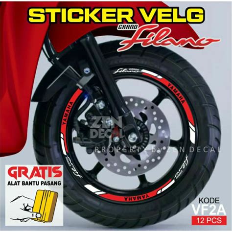 Jual Lis Velg Grand Filano Sticker Velg Yamaha Filano Shopee Indonesia