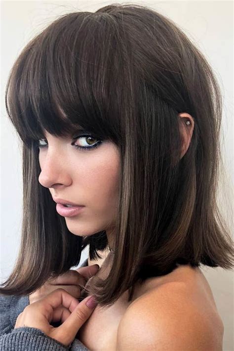 Nice And Flattering Hairstyles With Bangs For All Women Messy Bob