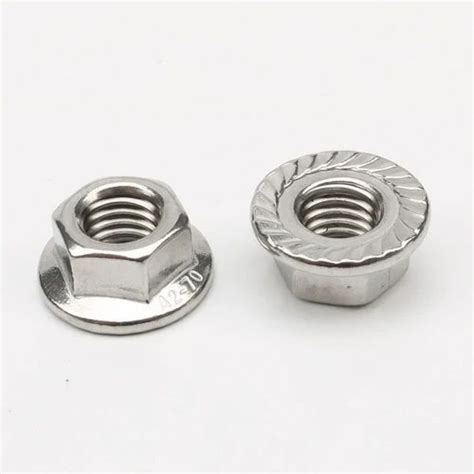 Round Stainless Steel Hex Flange Nut Set Thickness 4mm Size 12 Inch Diameter At Rs 2