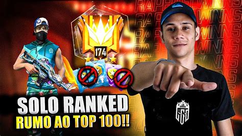 🔴free Fire Ao Vivo🔴solo Ranked Insana Rumo Ao Top 100 Desafiante🔥rumo