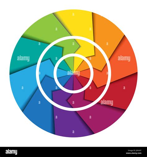 Template Cyclic Diagramme For Infographic Position On White