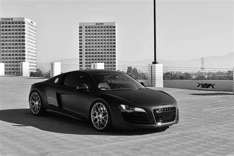 Matte Black Audi R8 on HRE P40SC's by KVK Photography - GTspirit