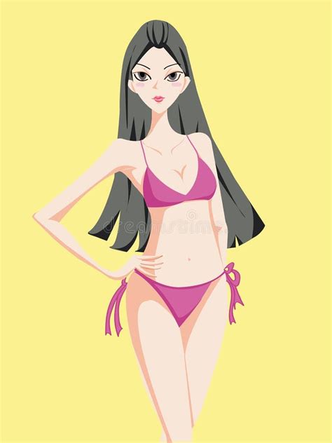 Beautiful Woman In Bikini Stock Vector Illustration Of Summer 26058321