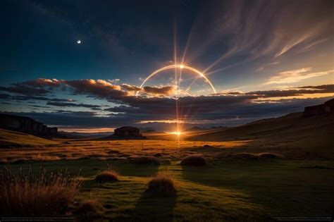 Premium Ai Image The Sun And Moon Align In A Stunning Display Of