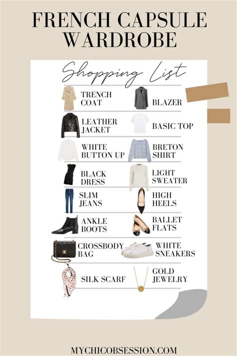 17 Items You Need For Your Classic French Capsule Wardrobe My Chic