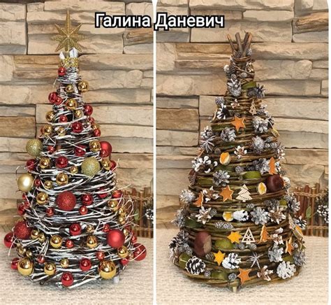 Ёлочки новогодние, основа- ветки берёзы и ивы🎄🎄🎄 | Идеи рождественских ...