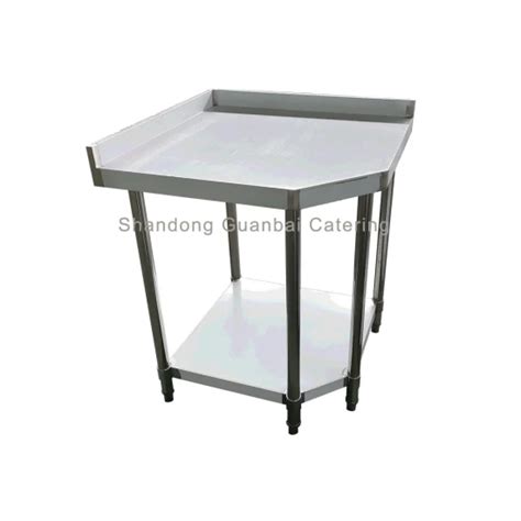 Stainless Steel Corner Table Kitchen Island Inox Workbench For