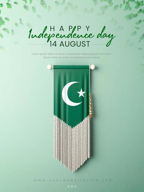 Premium Psd 14 August Pakistan Independence Day Social Media Post