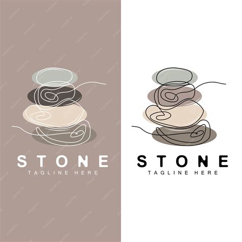 Premium Vector Stacked Stone Logo Design Balancing Stone Vector