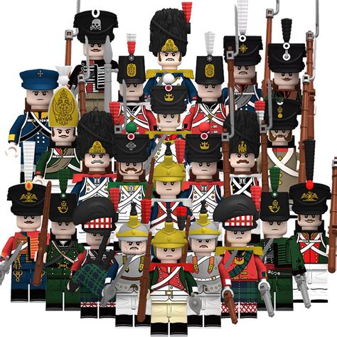 24 Best Napoleonic Wars all countries Soldier Minifigures Compatible Lego Military sets