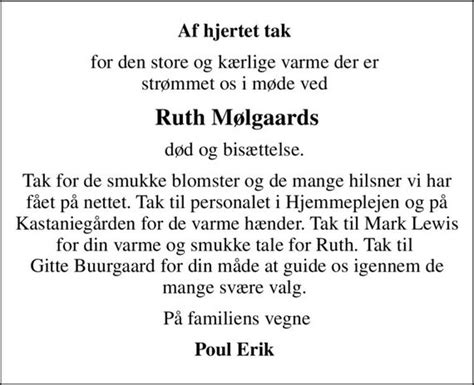 Ruth M Lgaard D Dsannoncer I Danmark