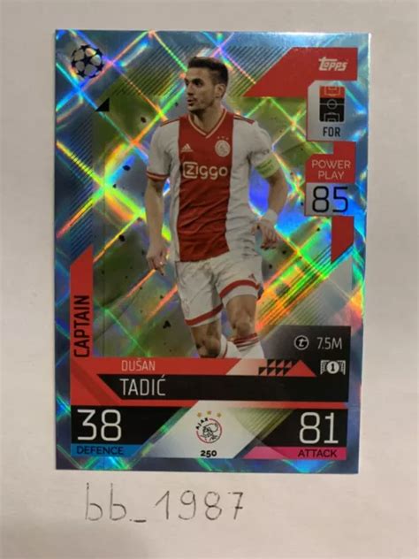 TOPPS MATCH Attax CL 22 23 Cristallo Parallelo 250 Dusan Tadic