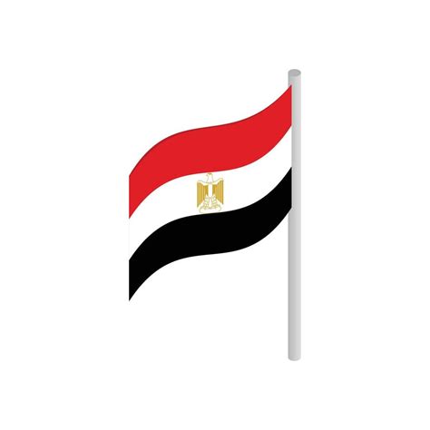 Flag Of Egypt Icon Isometric 3d Style 14074564 Vector Art At Vecteezy