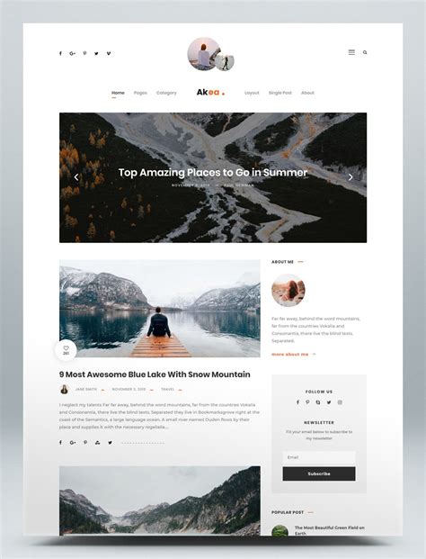 Minimal Blog HTML Website Template Html Website Templates Minimalism