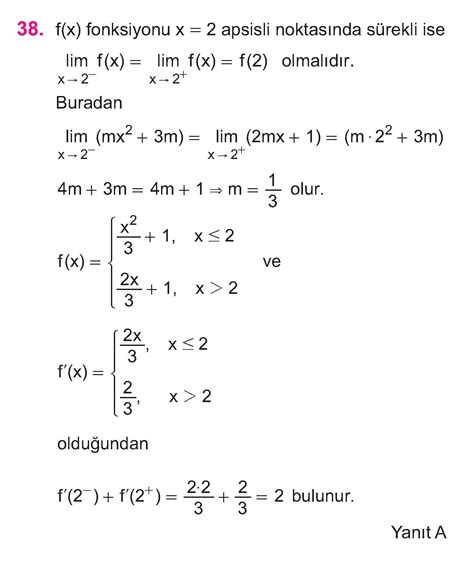 1 TÜREV ALMA KURALLARI arşivleri Cep Test Çözümleri