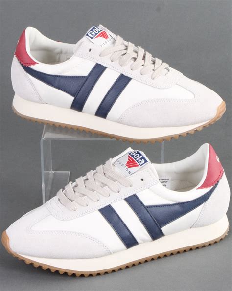 Gola Boston 78 Trainer Off White Navy 80s Casual Classics