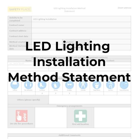 Led Lighting Method Statement Safety Place