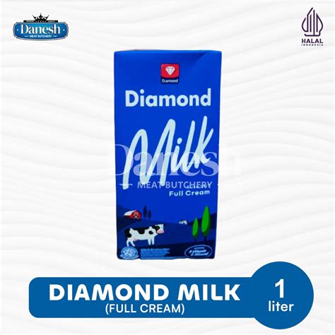 Jual Susu Diamond Uht Full Cream Liter Plain Shopee Indonesia