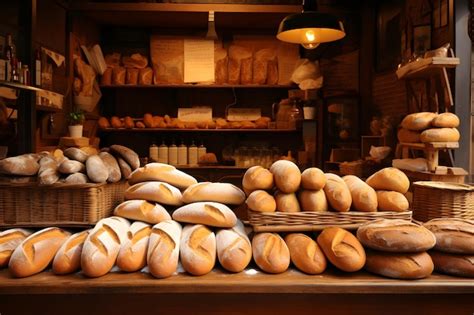 Boulangerie Diff Rents Types De Pains Frais Sur Les Tag Res D Une