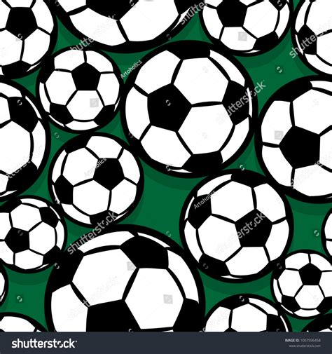 Seamless Pattern Football Soccer Ball Vector Stock Vector Royalty Free