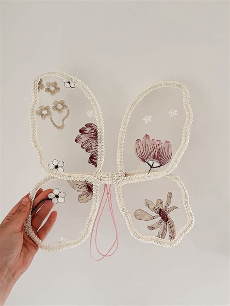 Fairy Wings Embroidery Flower Fairy Wings Lace Fairy Wings Etsy