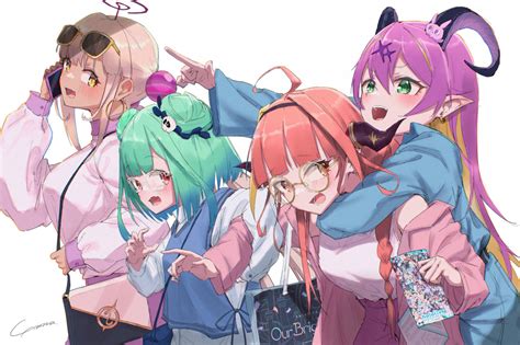 Hình nền Virtual Youtuber Hololive English Kiryu Coco Mano Aloe