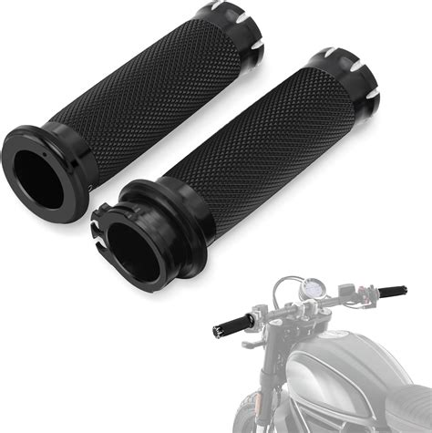 Amazicha 1 Inch Motorcycle Hand Grips Black Handlebar Grip Compatible