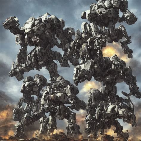 War Mechs Fighting Mech Battlefield Wartorn Stable Diffusion Openart