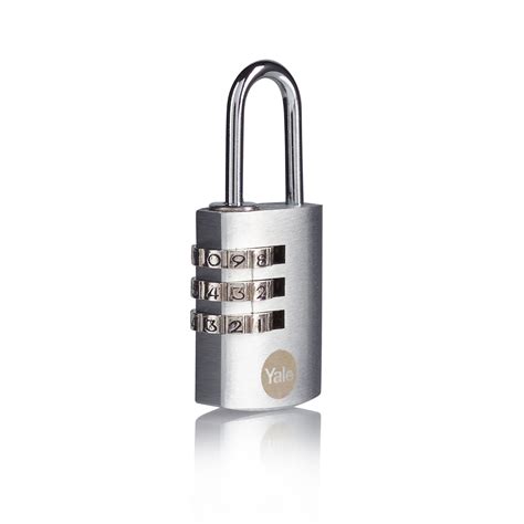 Brass Combination Padlock Chrome Plated Yale