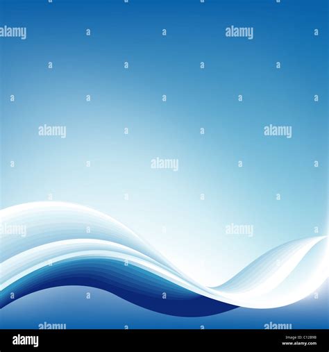 Blue Abstract Wave Background Stock Photo Alamy