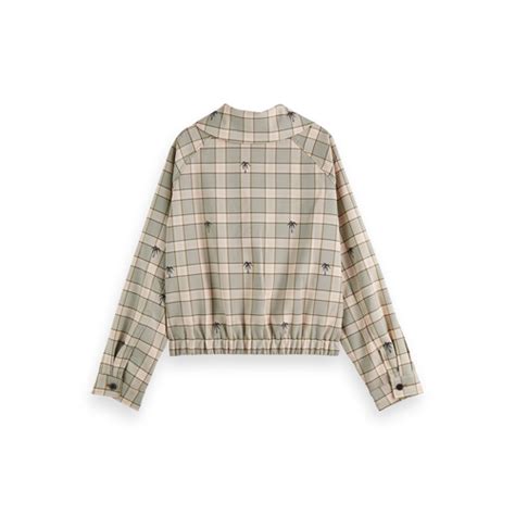 Scotch And Soda Checked Short Jacket Tops Coats Jackets Mhor