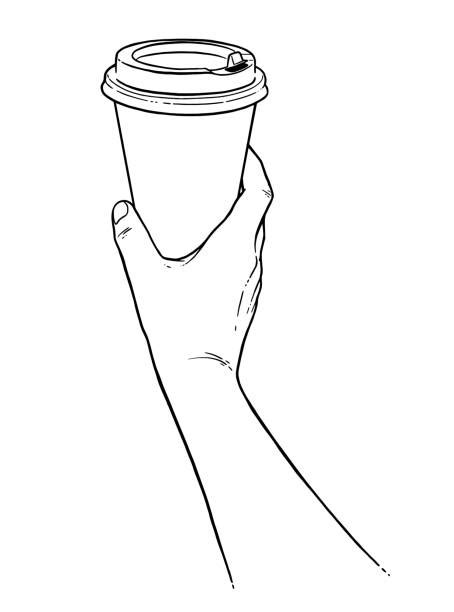 90 Hand Holding Takeaway Coffee Cup Stock Illustrations Royalty Free Vector Graphics And Clip