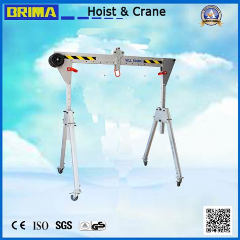 1ton Aluminium Lightweight Portable Gantry Crane From China