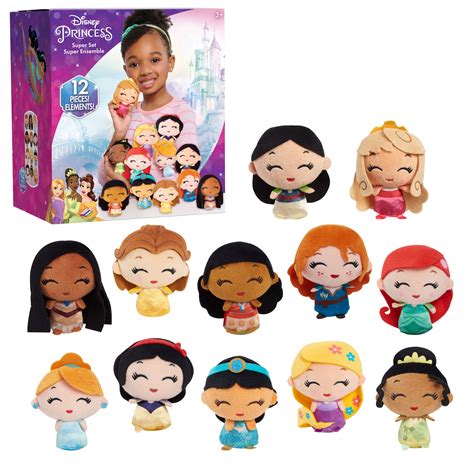 Disney Princess Plush Super Set, 12 Plush Figures, Officially Licensed Kids Toys for Ages 3 Up ...