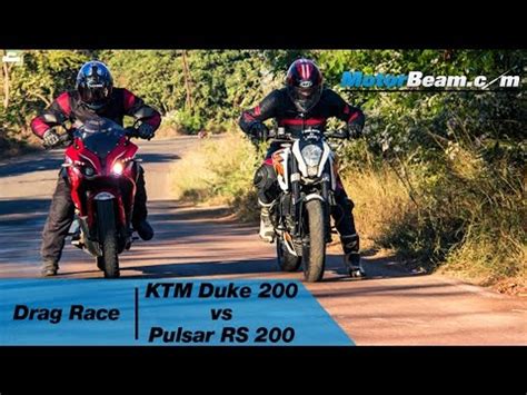 Pulsar Rs Vs Ktm Duke Drag Race Motorbeam Video Dailymotion