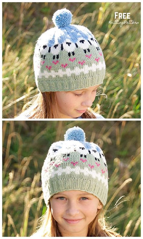 Knit Fair Isle Sheep Hat Free Knitting Pattern Paid Knitting