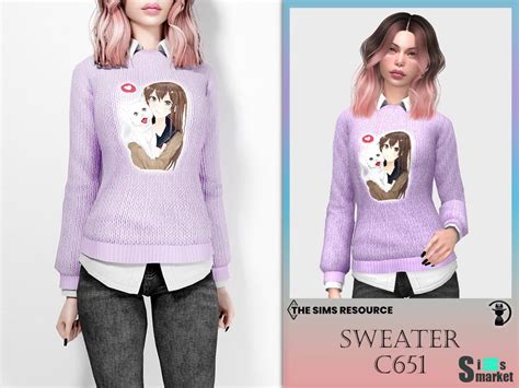 Свитер Klubb By Bergdorfsims для Симс 4 Скачать мод