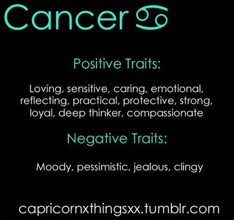 Traits | Cancer traits, Cancer zodiac facts, Cancer zodiac