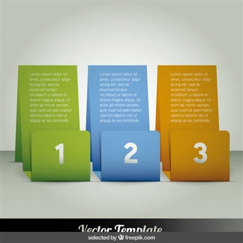 Free Vector Three Colorful Banners Infographic