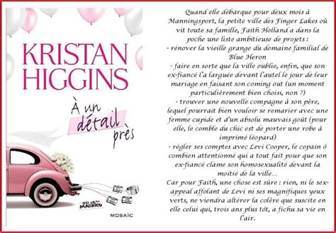 Notre Carnet de Lecture A un détail près Kristan Higgins Feel good