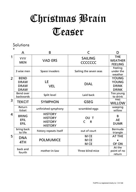 Brain Teasers Worksheets