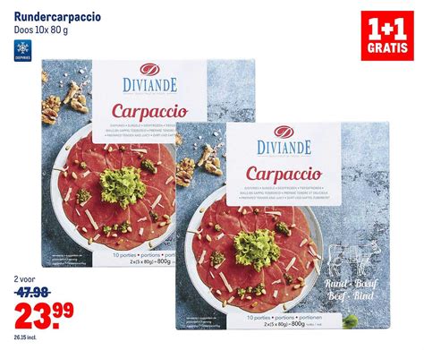 Rundercarpaccio Aanbieding Bij Makro Folders Nl