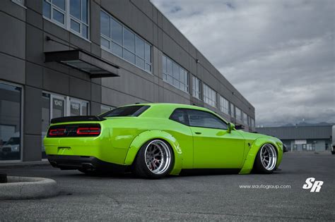 Green Dodge Challenger Srt Hellcat With Liberty Walk Kit Gtspirit