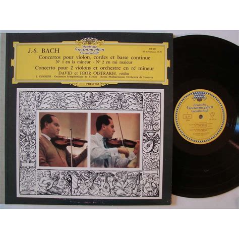 Bach Concertos Pour Deux Violons De David Et Igor Oistrakh 33T Chez