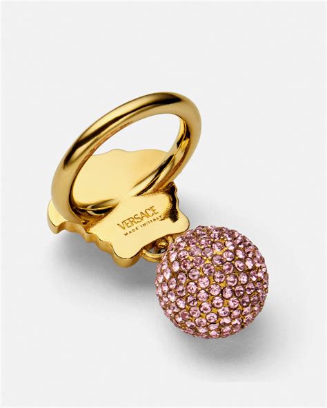 Versace Crystal Medusa Sphere Ring Versace