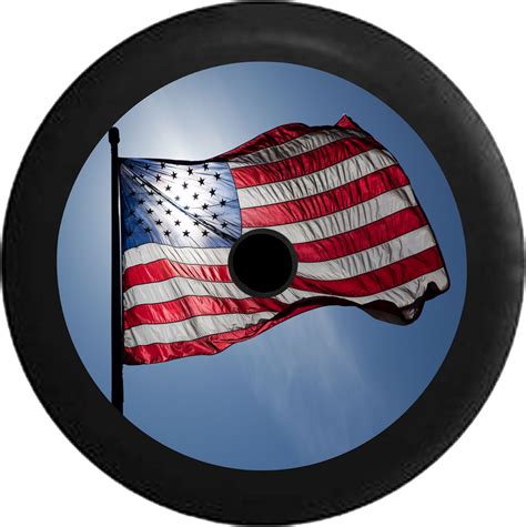 Tire Cover Pro Jeep Wrangler Jl Backup Camera American Flag Waving