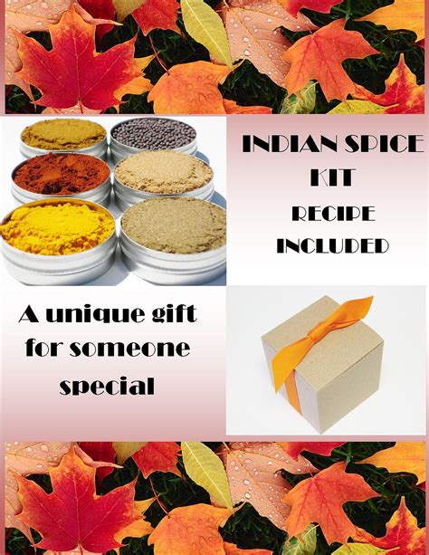 Indian Spice Kit T Box 6 Essential Exotic Spices And Recipe