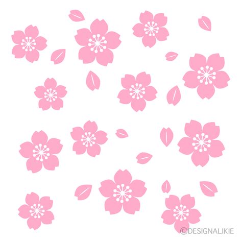 Lots Of Simple Cherry Blossoms Clip Art Free Png Imageillustoon